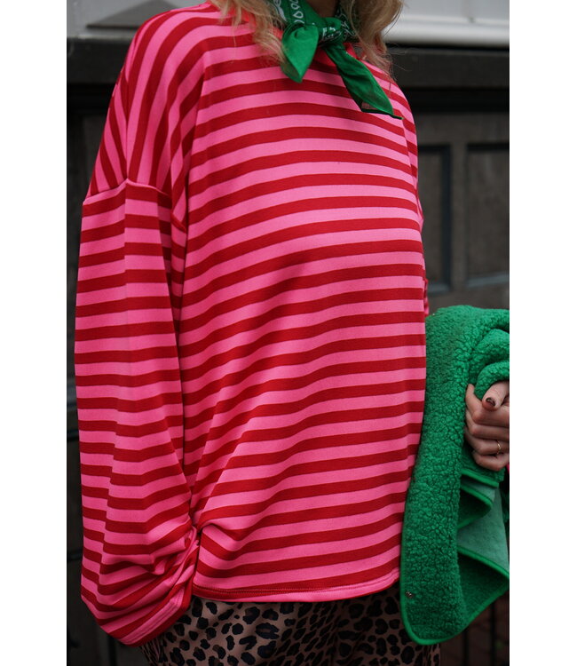 STREEP TOP LIV ROOD ROZE