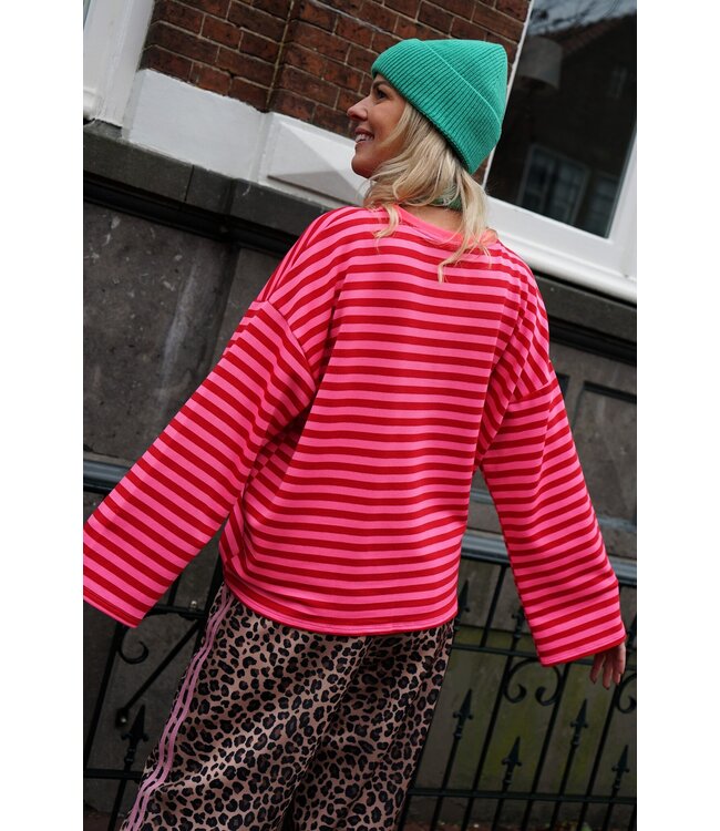 STREEP TOP LIV ROOD ROZE