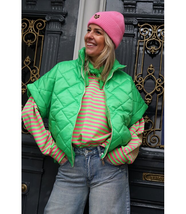 BODYWARMER JET GROEN