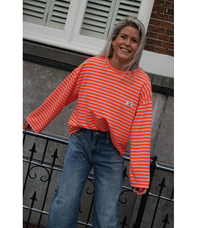 STREEP TOP CHERRY ORANJE