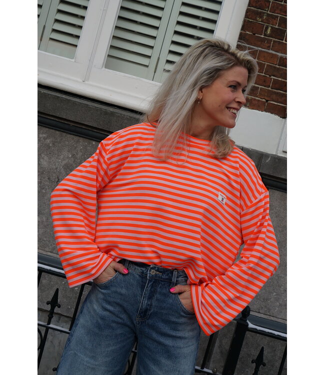 STREEP TOP CHERRY ORANJE