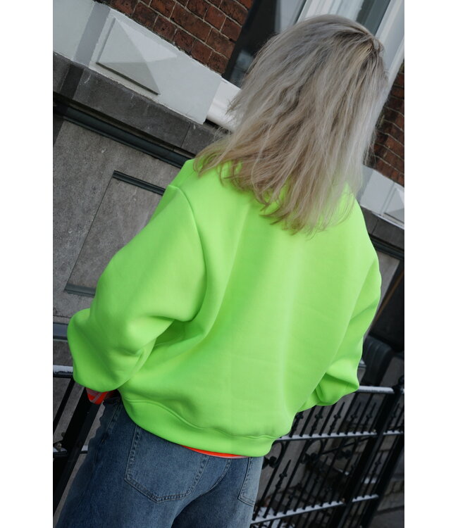SWEATER LE MARAIS NEON GROEN