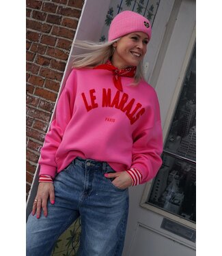 SWEATER LE MARAIS FUCHSIA ROOD