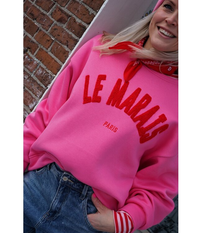SWEATER LE MARAIS FUCHSIA ROOD