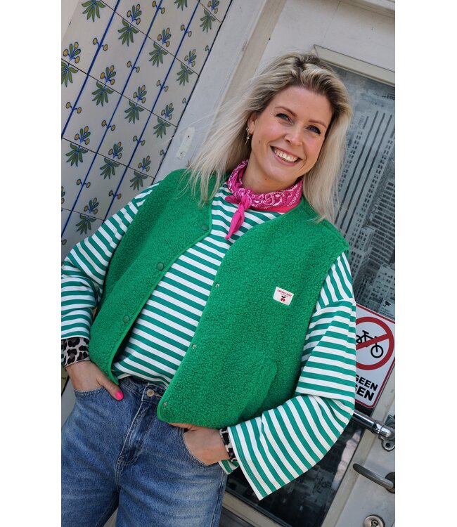 STREEP TOP SAAR GROEN