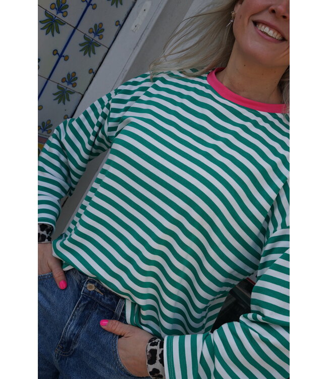 STREEP TOP SAAR GROEN