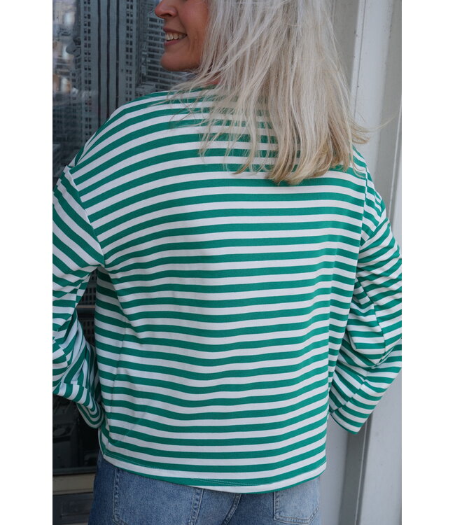 STREEP TOP SAAR GROEN