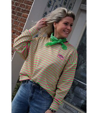 STREEP TOP AMOUR FUCHSIA GIFGROEN