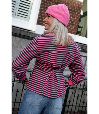 STREEP TOP RIV ROZE GROEN