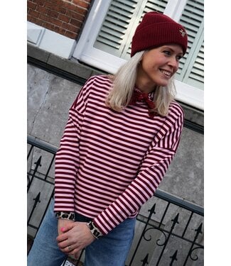 STREEP TOP KIM ROZE BURGUNDY