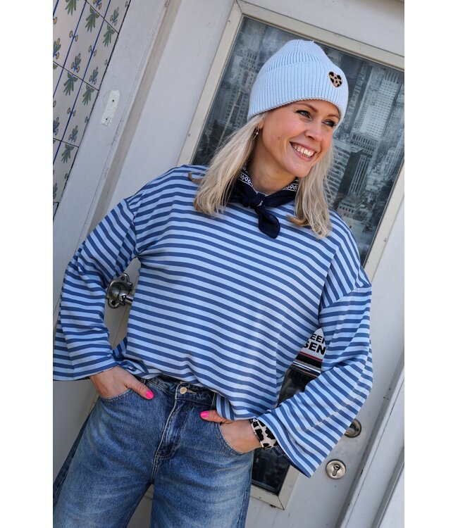 STREEP TOP FIEN BLAUW