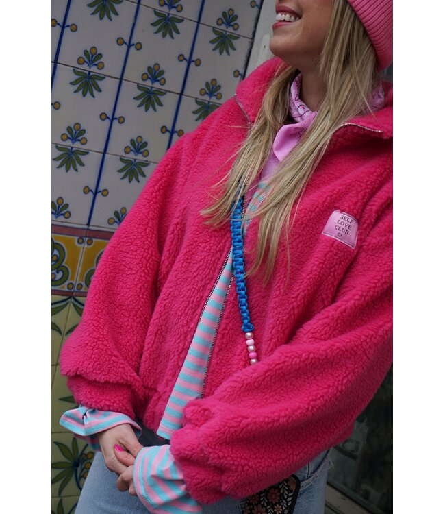 TEDDY BOMBER FUCHSIA SELF LOVE