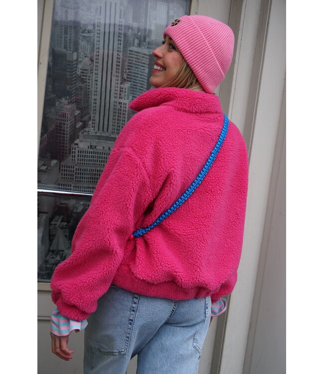 TEDDY BOMBER SELF LOVE CLUB FUCHSIA
