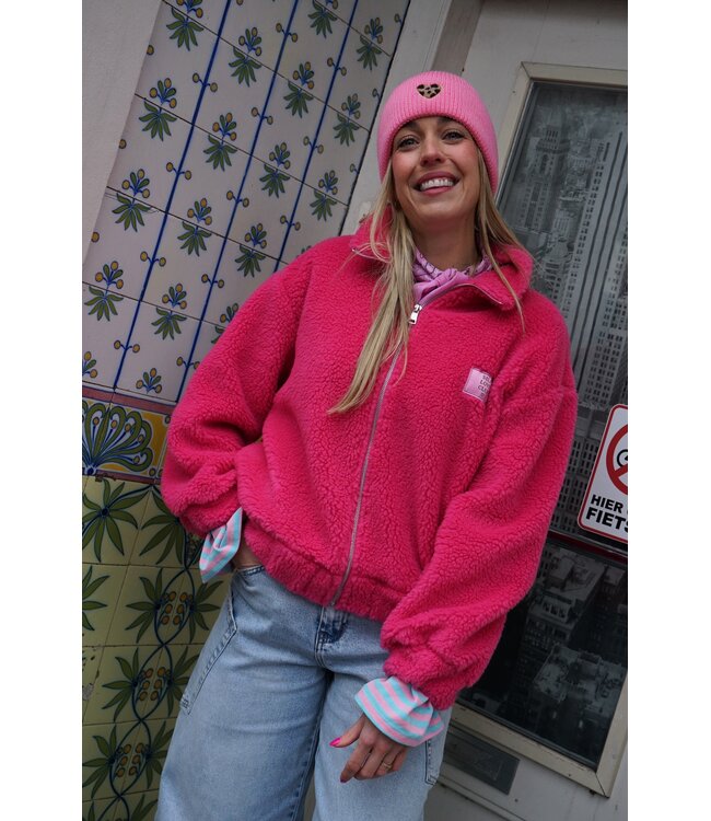 TEDDY BOMBER SELF LOVE CLUB FUCHSIA