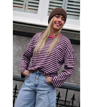 STREEP TOP SAAR PAARS BRUIN