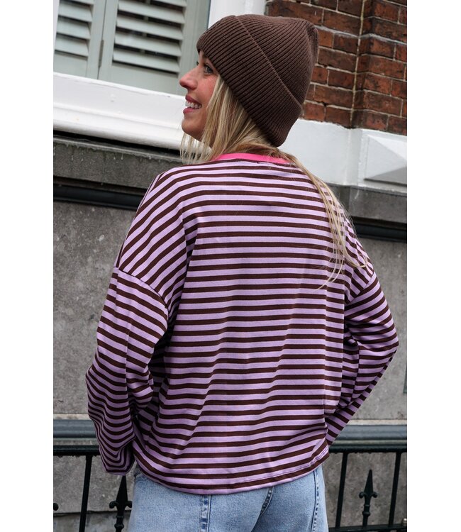 STREEP TOP SAAR PAARS BRUIN