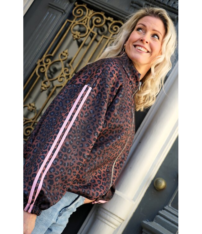 LEOPARD JACK BOMBER ROZE
