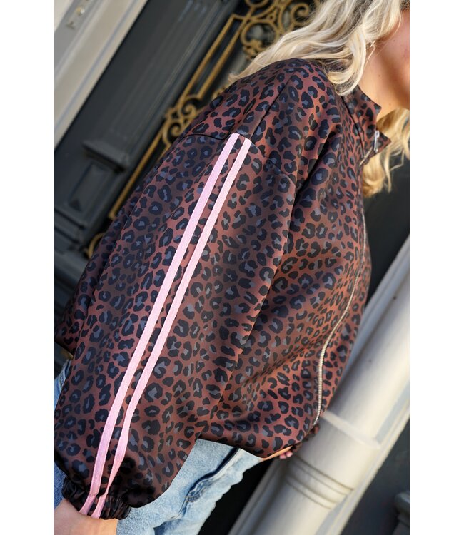 LEOPARD JACK BOMBER ROZE