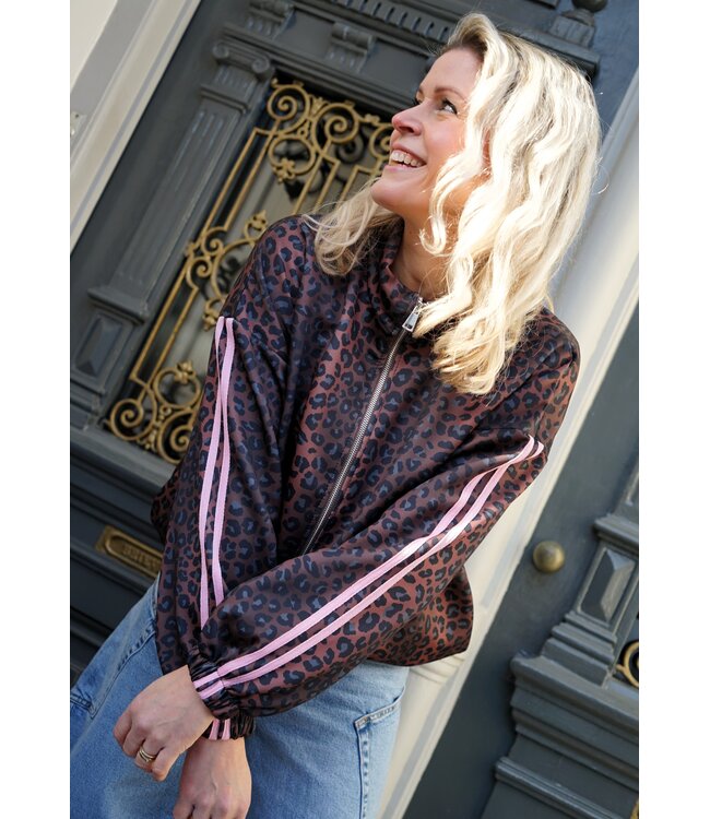 LEOPARD JACK BOMBER ROZE