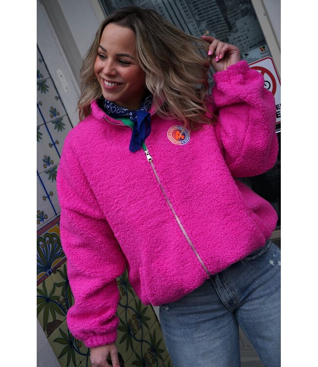 TEDDY BOMBER JACK FUCHSIA