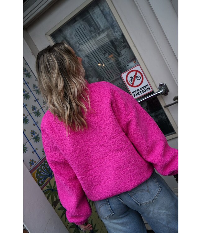 TEDDY BOMBER JACK FUCHSIA