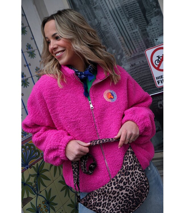TEDDY BOMBER JACK FUCHSIA