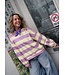 STREEP SWEATER LOVER LILA GEEL