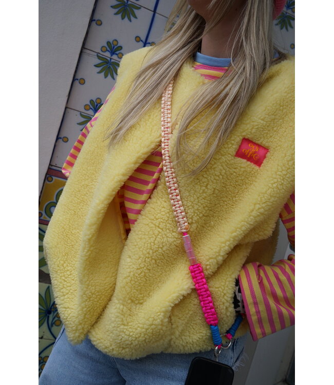 TEDDY GILET ISA 'OUT OF OFFICE' ROZE