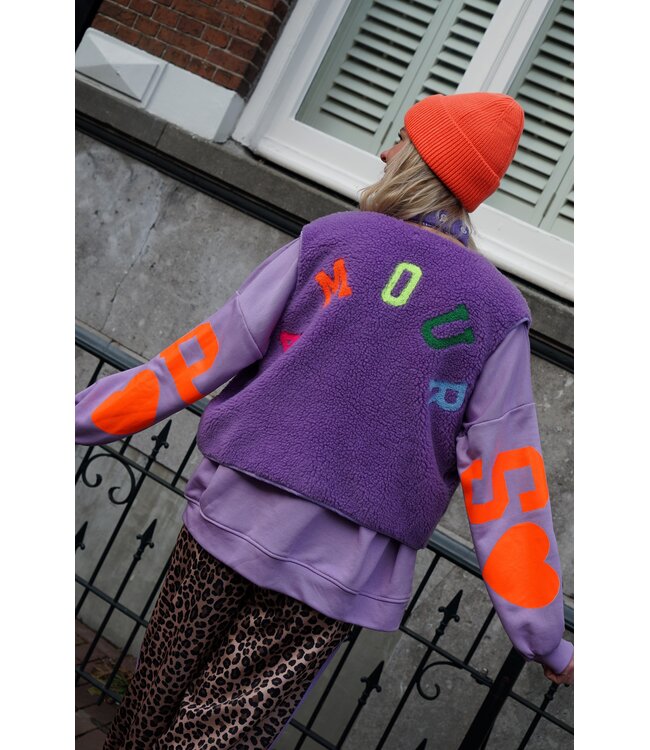 TEDDY GILET AMOUR PAARS