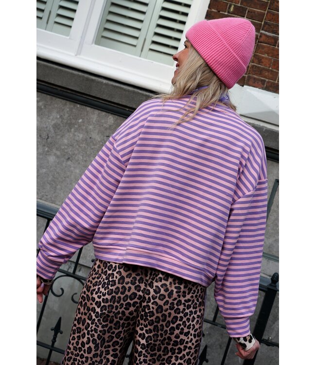 STREEP TOP AMOUR LILA ROZE