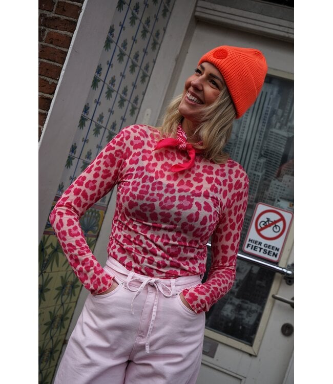 LEOPARD TOP ROZE
