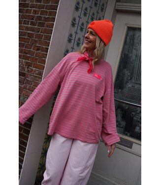 OVERSIZED STREEP TOP ROZE