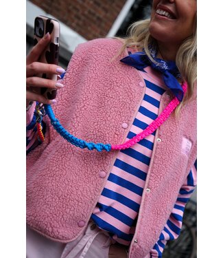 TELEFOONKOORD FUCHSIA BLAUW