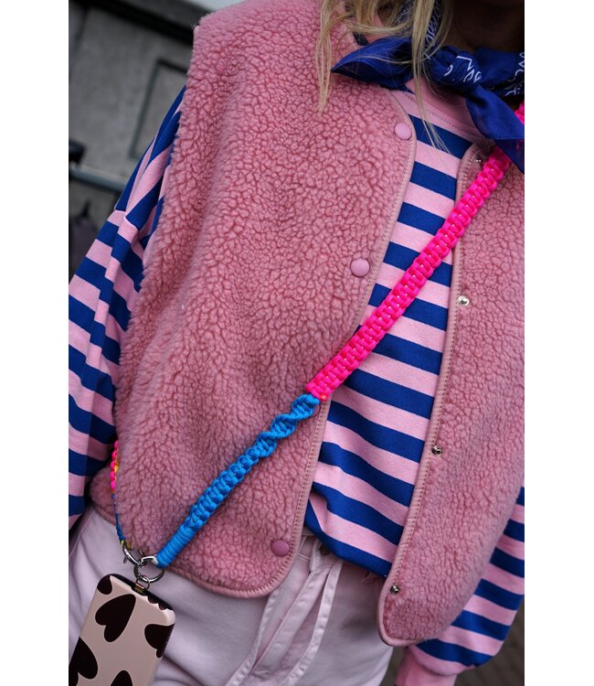 TELEFOONKOORD FUCHSIA BLAUW