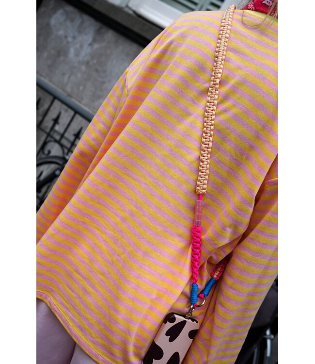 TELEFOONKOORD FUCHSIA GEEL