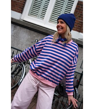 STREEP TOP JUUL ROZE BLAUW