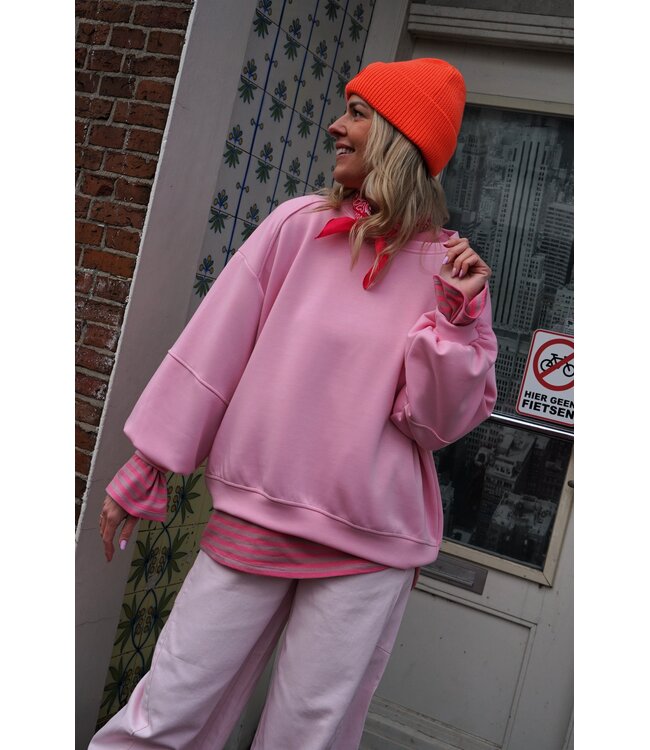 SWEATER GOOD VIBES ROZE