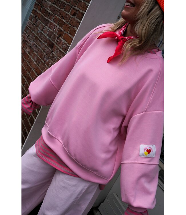 SWEATER GOOD VIBES ROZE