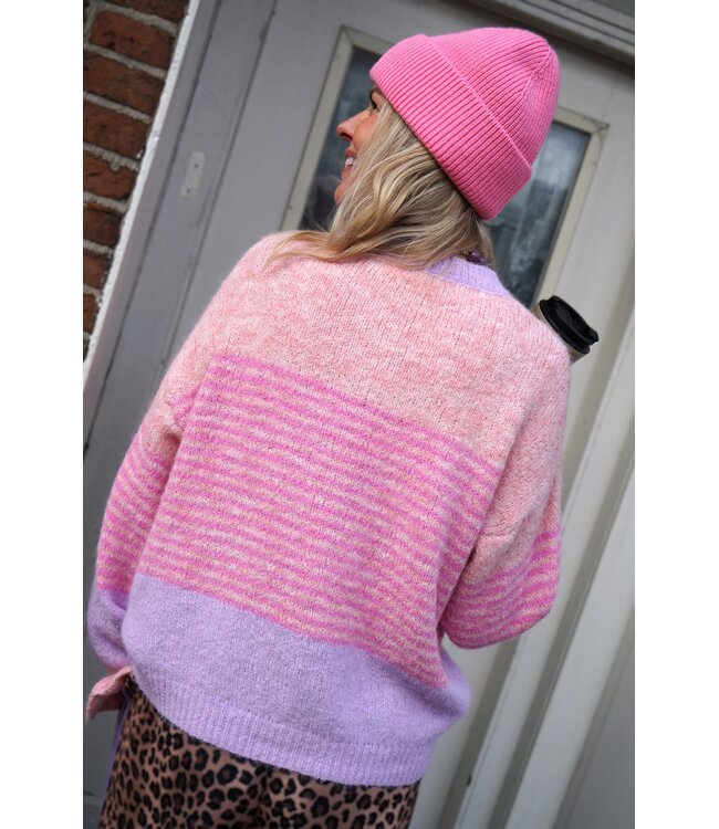 VEST RUFFLE ROZE LILA