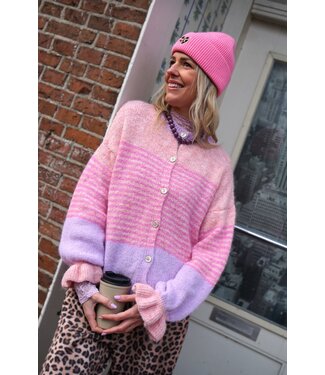 VEST RUFFLE ROZE LILA