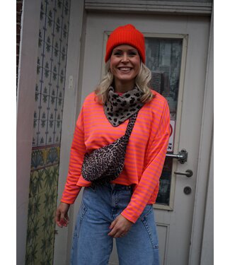 STREEP TOP KIM ROZE ORANJE