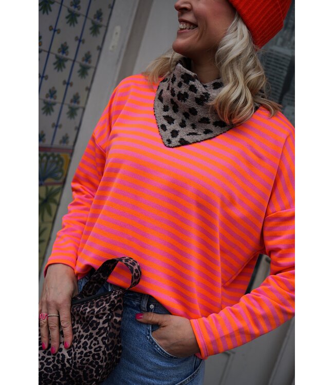 STREEP TOP KIM ROZE ORANJE