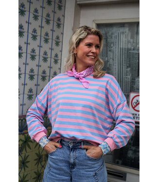 STREEP TOP JUUL ROZE BLAUW