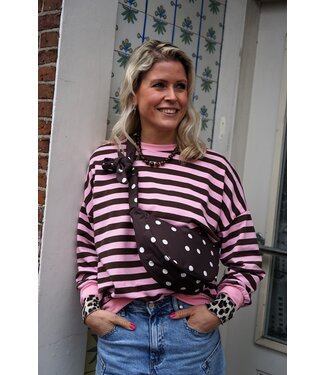 STREEP TOP JUUL ROZE BRUIN