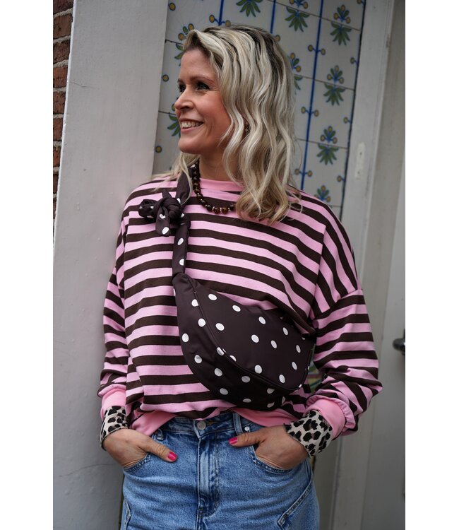 CROSS BODY TAS DOTS BRUIN