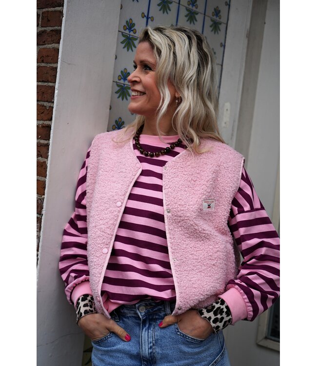 STREEP TOP JUUL AUBERGINE ROZE