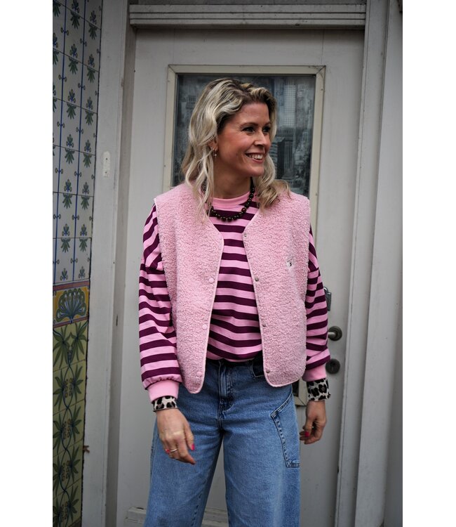 STREEP TOP JUUL AUBERGINE ROZE