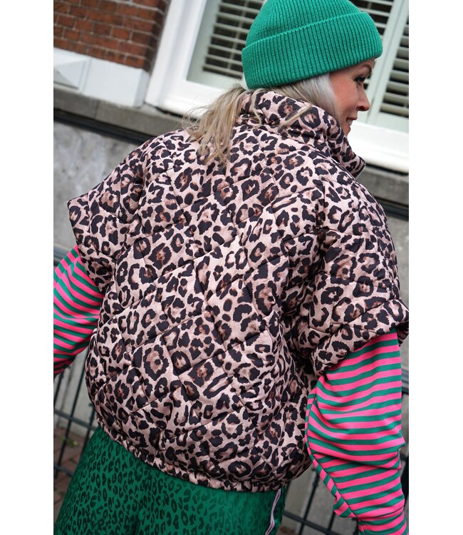 BODYWARMER LEOPARD