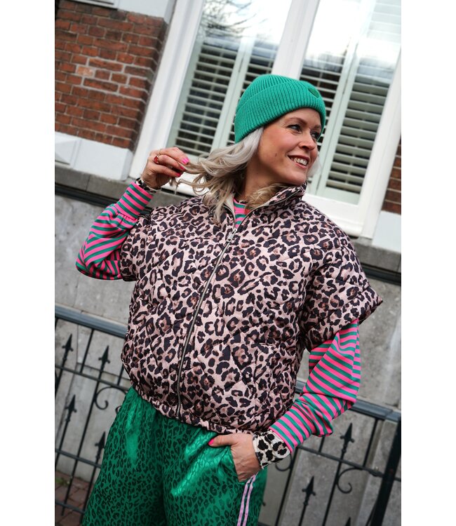 BODYWARMER LEOPARD