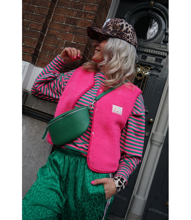 STREEP TOP LE MARAIS FUCHSIA GROEN